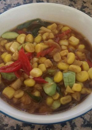 Foto resep Tumis jagung petai