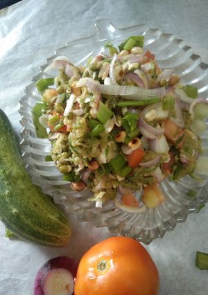 A picture of Thai cucumber salad.