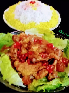 عکسی از دستور مرغ ترش 🐔تهیه غذا فقط با مواد موجود در خانه