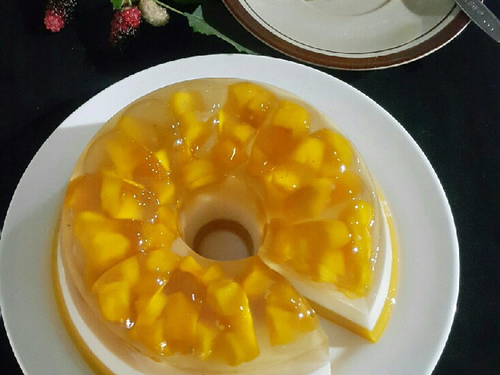 Anti Ribet, Bikin #200 Puding lapis mangga Wajib Dicoba