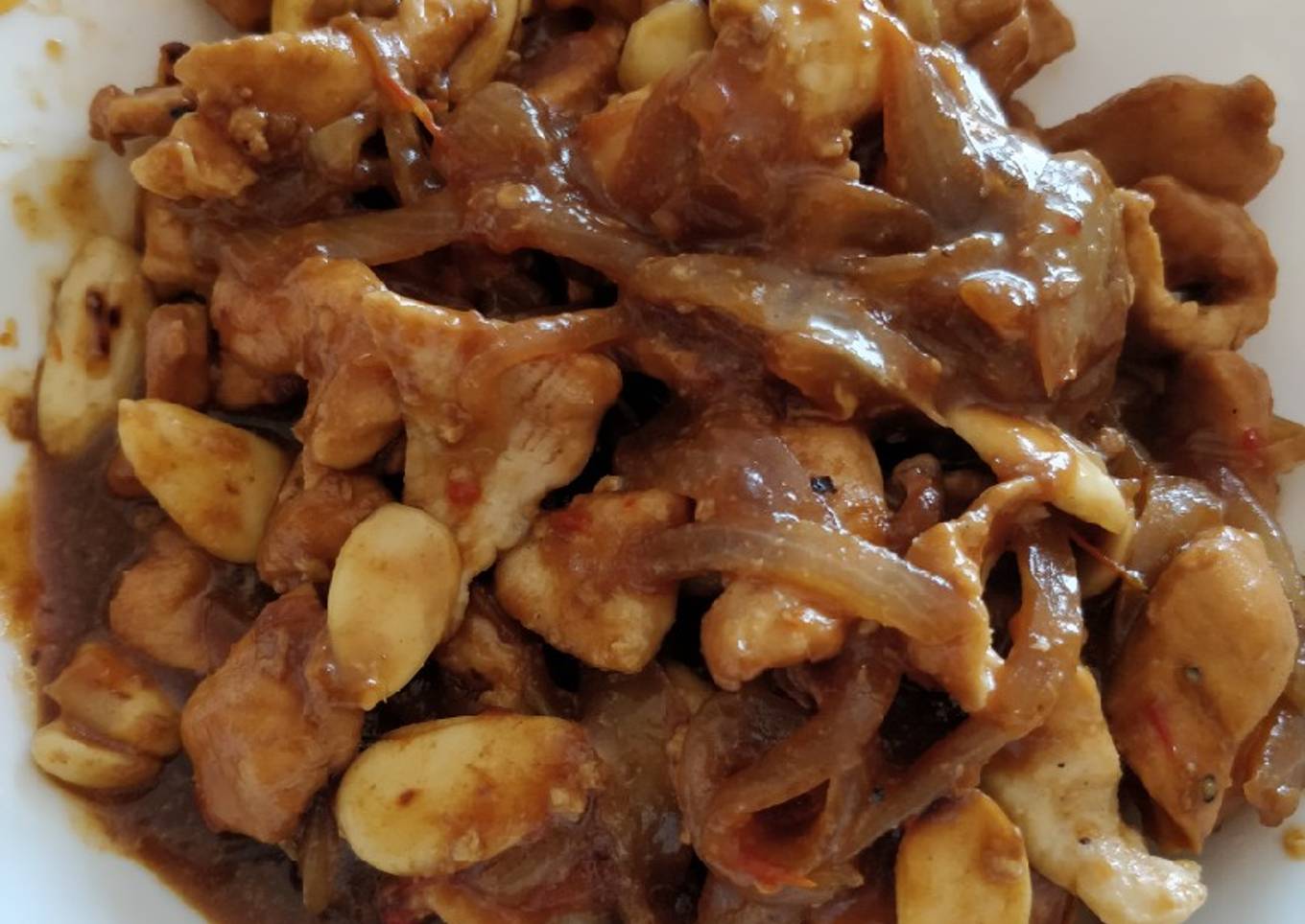 Pollo con almendras con Monsieur Cuisine o Thermomix