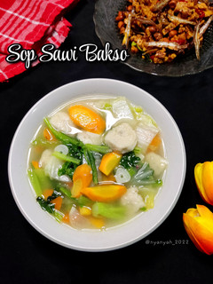 Foto resep Sop Sawi bakso