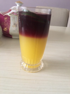 A picture of Pineapple zobo mocktail.