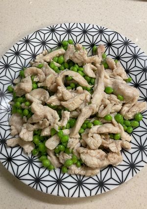 豌豆雞絲 的食譜成品照片