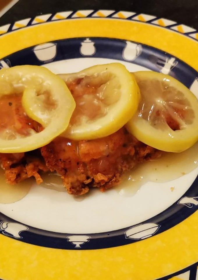 Una foto de Pollo al limón estilo chino