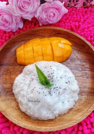 Foto resep Mango Sticky Rice (Ketan Mangga) - Rice Cooker