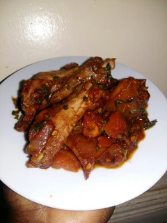 A picture of Dry fried pork #localfoodcontest_NairobiEast.