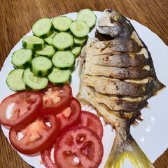 A picture of Fried Pompano.