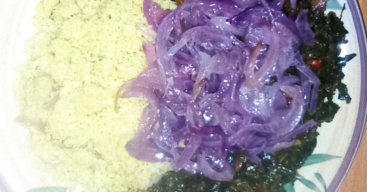 Couscous and tree spinach sauce Recipe by hauwa yakubu Cookpad