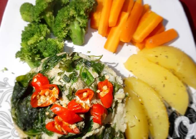 Resep: Menu DIET Putih telor bayam Rumahan