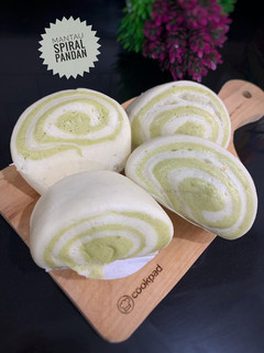 Foto resep Mantau Spiral Pandan