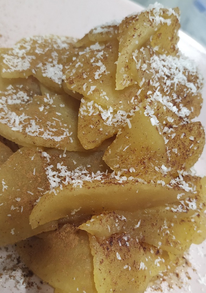 Una foto de Manzana pochada