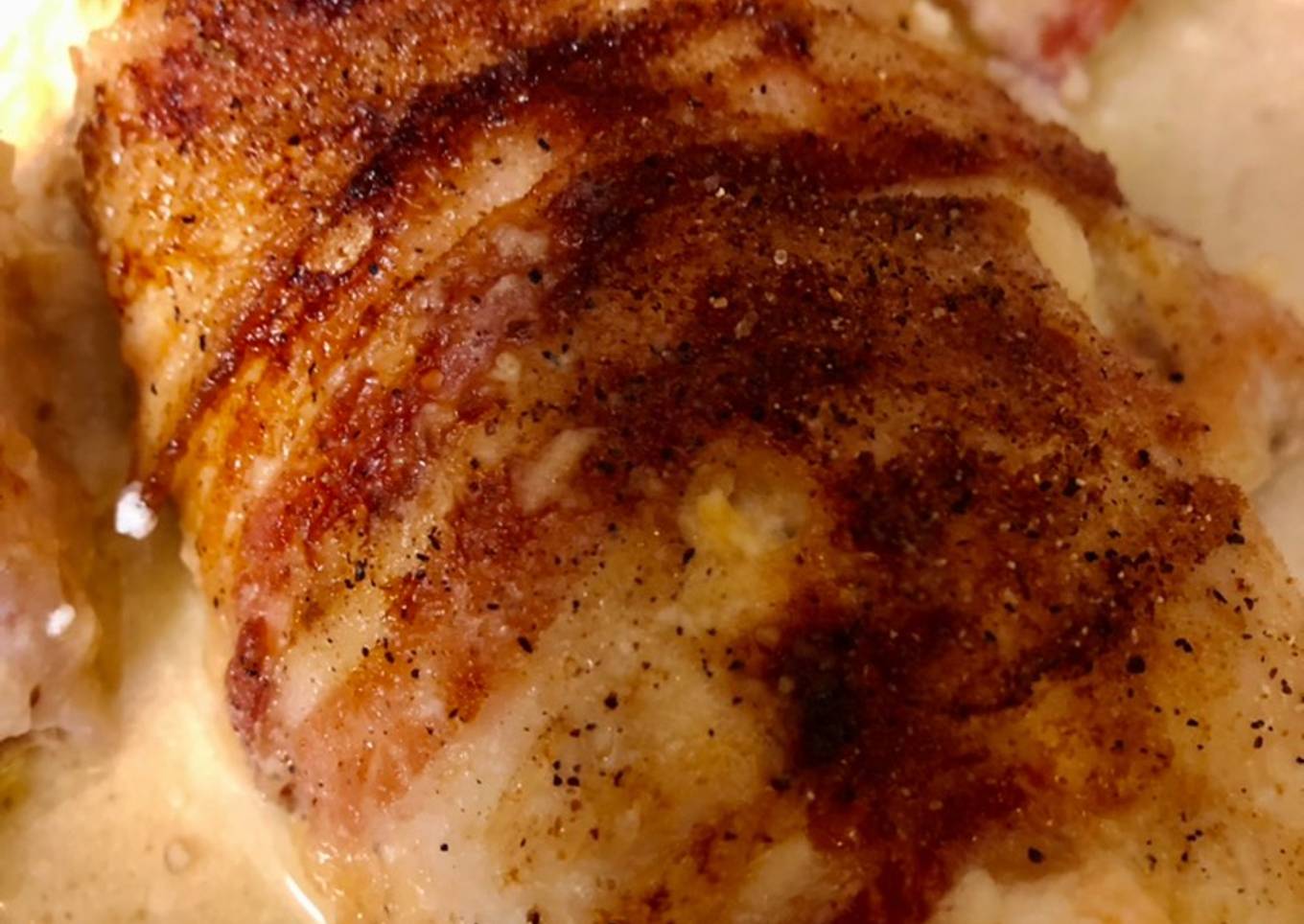 Bacon Wrapped Cream Cheese Stuffed Chicken