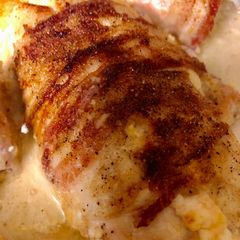 A picture of Bacon Wrapped Cream Cheese Stuffed Chicken.