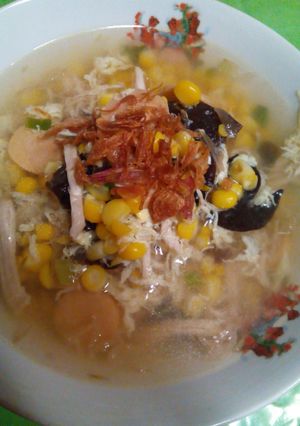 Foto resep sup ayam jagung