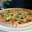 Quiche de espárragos y champiñones