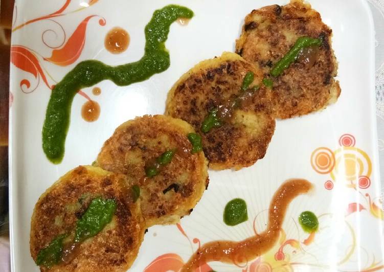 Potato paneer spinach pattice