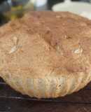 Pan de espelta con semillas de girasol en freidora de aire