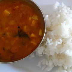 A picture of Sambar dal for Rice.