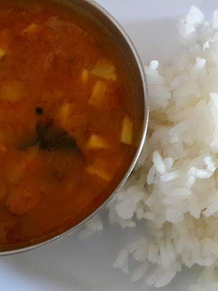 A picture of Sambar dal for Rice.