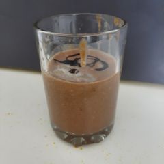 A picture of Choco chickoo smoothie.
