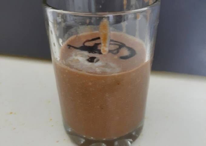 Choco chickoo smoothie