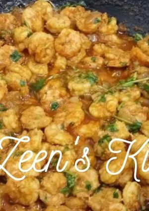 A picture of Achari Prawns.