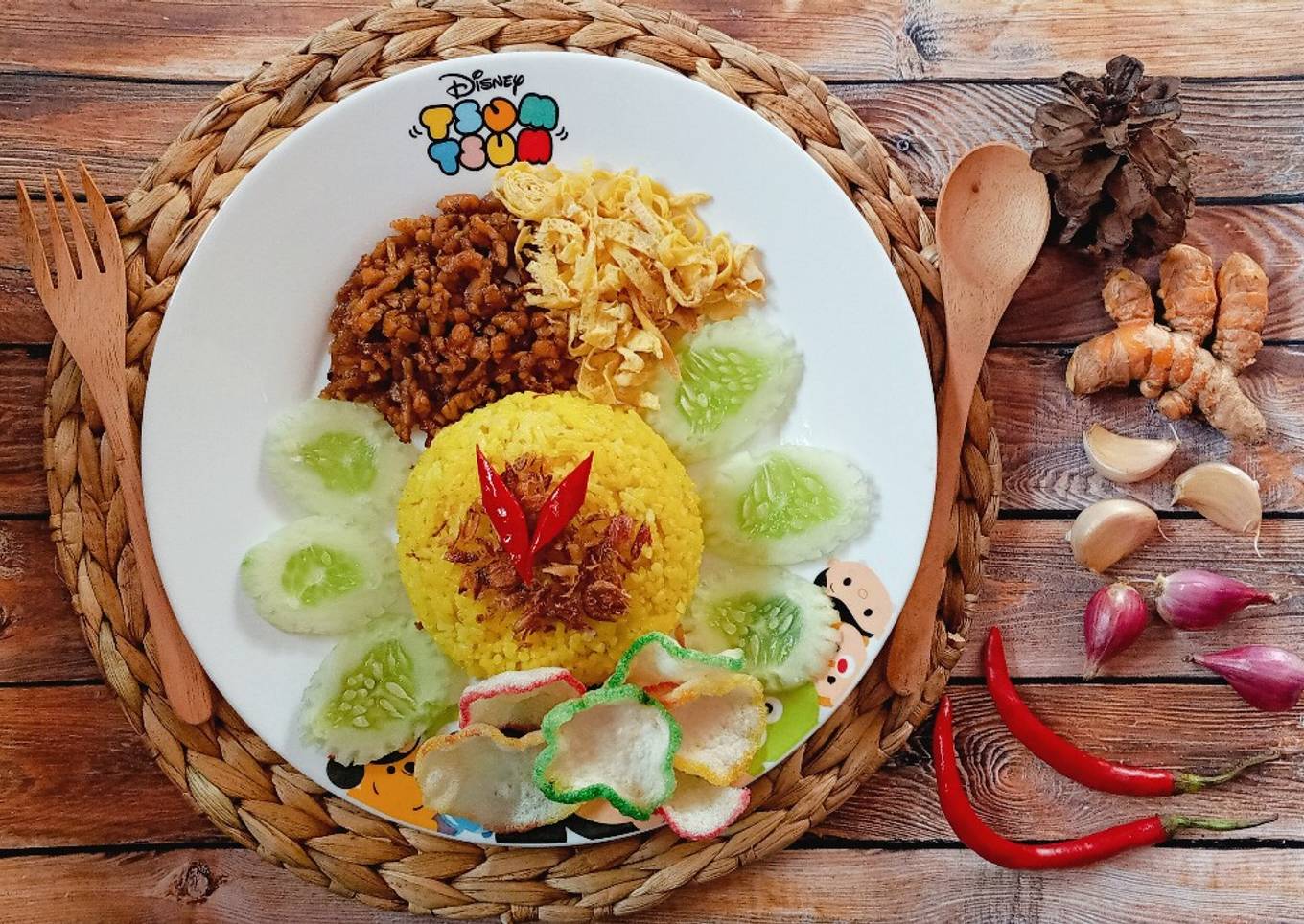 Nasi kuning simple rice cooker