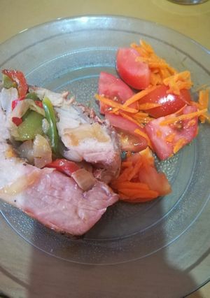 Una foto de Bondiola de cerdo rellena