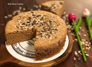 A picture of Eggless Vanilla Cake Milk Powder Cooker Cake – Tea Time Treat.