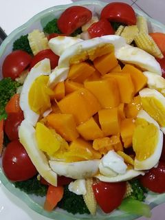 水果蔬菜沙拉(日式柚香和風醬) 的食譜成品照片