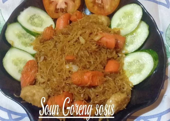 Soun goreng sosis