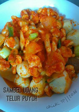 Foto resep Sambel Udang Telur Puyuh