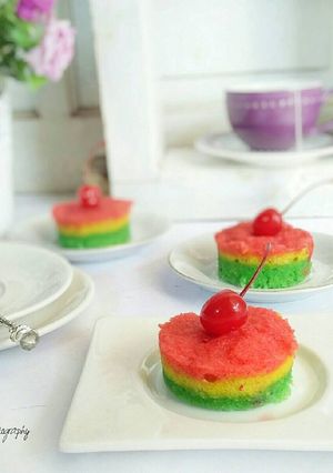 Foto resep Bolu Kukus Singkong Rainbow