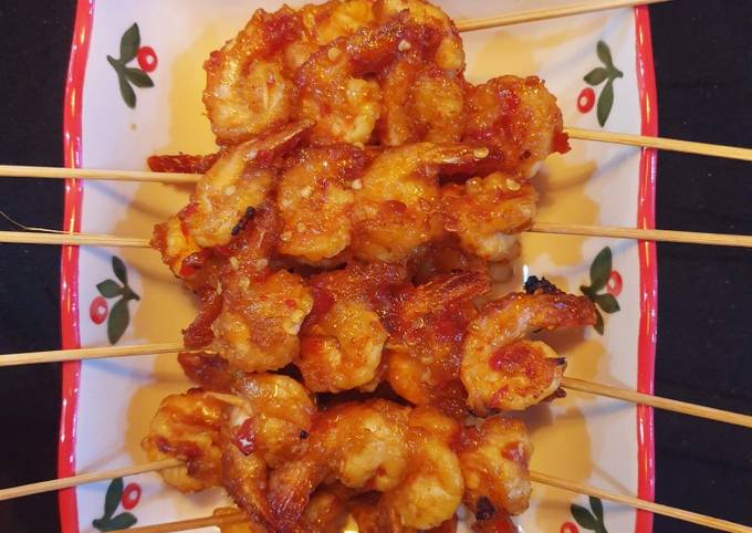 Sate udang madu