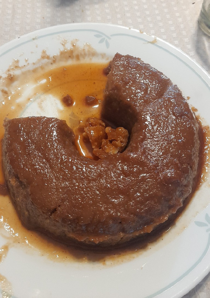 Una foto de Budín de pan vegano