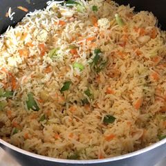 A picture of Egg fried rice.