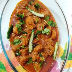 A picture of Chingri Malai Curry or Shrimp Coconut Curry.