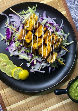 A picture of Tandoori paneer tikka.