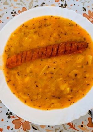 Ùj kelkàposztafőzelèk ùj krumplival 🥣🥣🥣 recept fotója