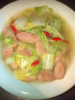 Foto resep Sawi Putih Kuah Sosis