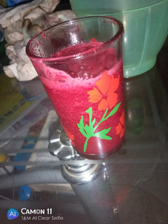 A picture of Beetroot, passion and ginger smoothie.