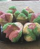 Colorful Steam Sponge Cake (Bolu Kukus Mekar)