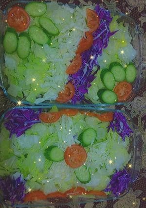 عکسی از دستور یه تزیین خیلی ساده برای سالاد ❤