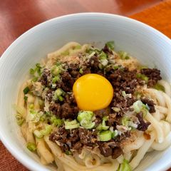 Mince meat udon A picture of Mince meat udon.