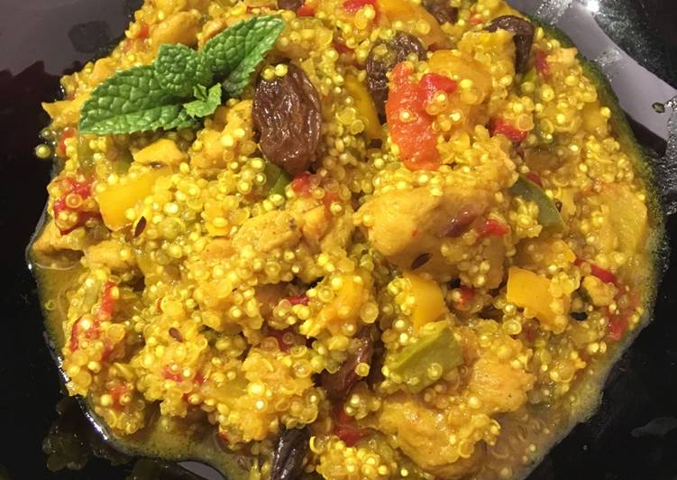 Pinchitos de pollo guisados con Quinoa
