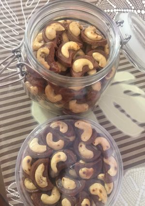 Foto resep Choco cashew cookies (kukis coklat kacang mete)