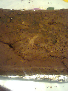 Una foto de Budín de bizcocho de chocolate