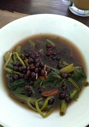 Foto resep Sayur kangkung kedelai