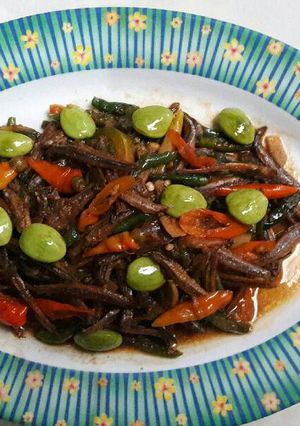 Foto resep Oseng Pedas Teri Petai Saos Tiram